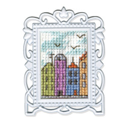 Miniature embroidery & cross stitch kit with frame FA020
