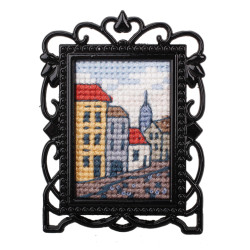 Miniature embroidery & cross stitch kit with frame FA022