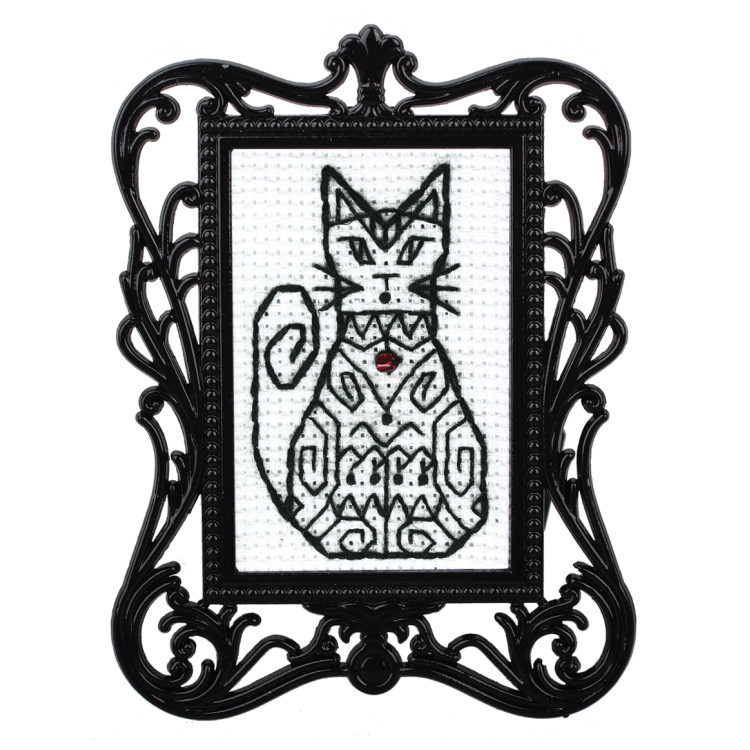 Miniature embroidery & cross stitch kit with frame FA024