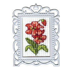 Miniature embroidery & cross stitch kit with frame FA027