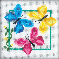 Cross-stitch kit "Three butterflies" H138
