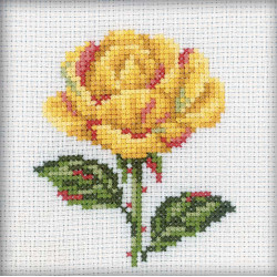 Cross-stitch kit "Yellow Rose" H169