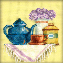 Kreuzstichset „Eine Tasse Tee am Morgen“ H198