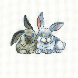 Набор для вышивания крестиком "Братцы кролики" H263