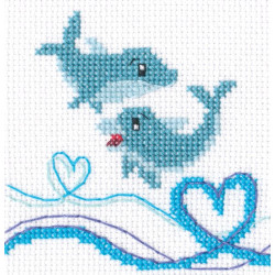 Cross-stitch kit "Dolphin couple" H288