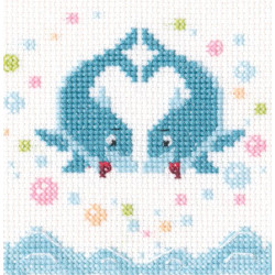 Cross-stitch kit "Dolphin love" H289