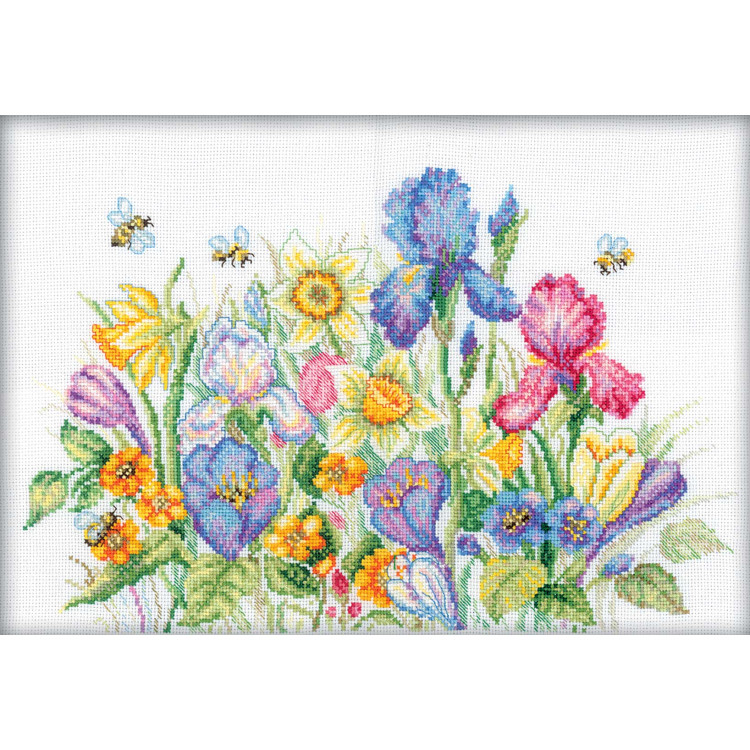 Kreuzstichset „Gartenblumen“ M095