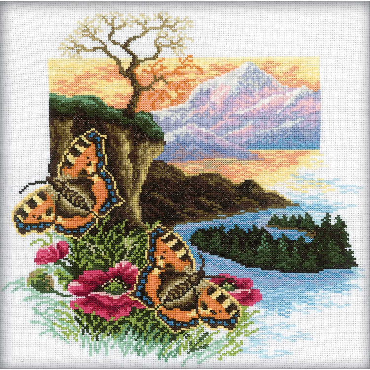 Siuvinėjimo kryželiu rinkinys "Butterflies Collection" M126