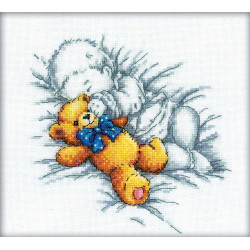 Kreuzstichset „Baby mit Teddybär“ M158