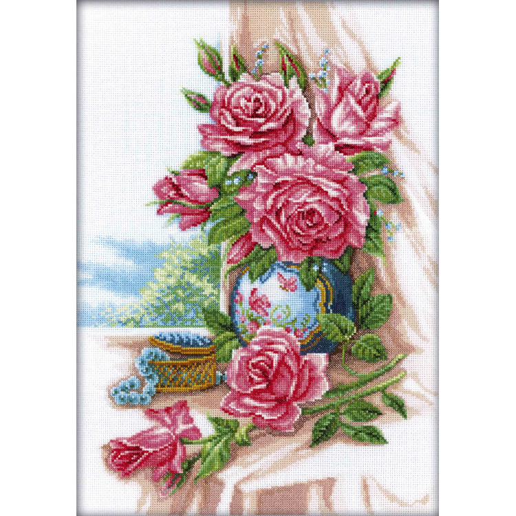 Набор для вышивки крестом "Шикарные розы" М274.