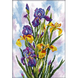 Cross-stitch kit "Watercolor Irises" M287
