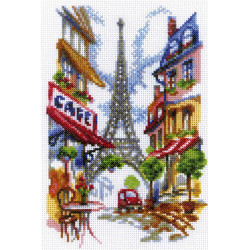 Набор для вышивания крестом "Тихий уголок Парижа" М292