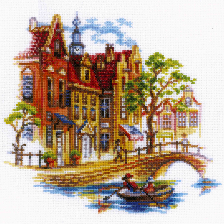 Набор для вышивания крестом "Путешествие по Амстердаму" М293