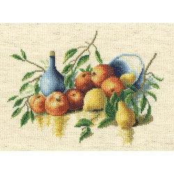 Siuvinėjimo kryželiu rinkinys „Natiurmortas su vaisiais“ M354