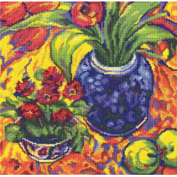 Kreuzstichset „Blumen und Früchte“ M496
