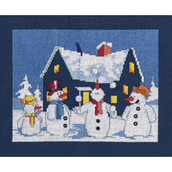 Набор для вышивания крестом "Приключения снеговиков" М537