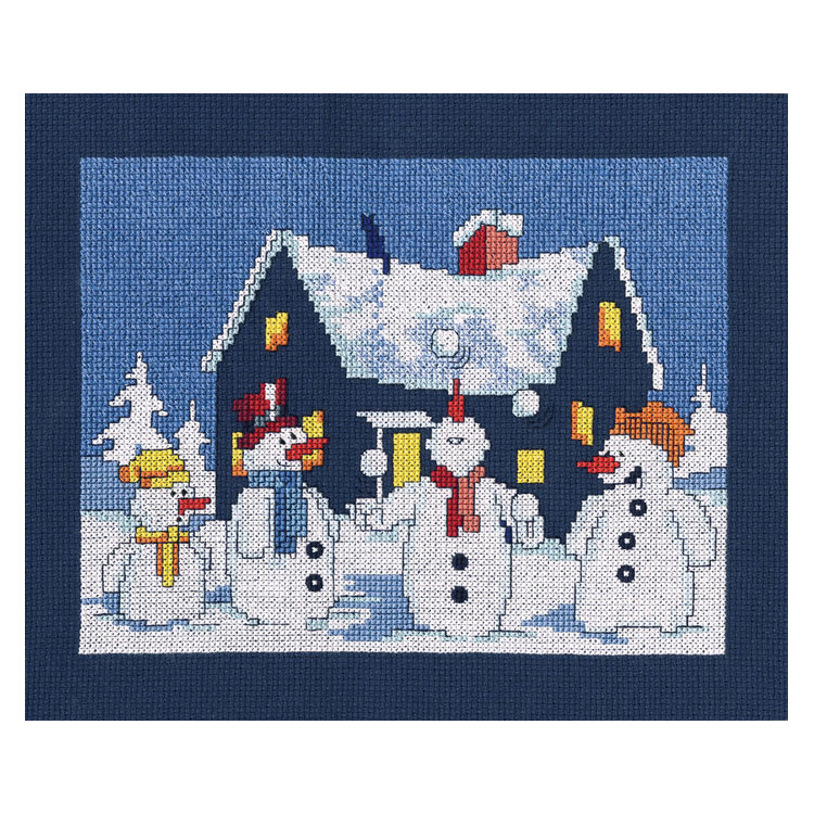 Набор для вышивания крестом "Приключения снеговиков" М537
