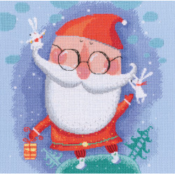 Kreuzstichset „Fröhlicher Weihnachtsmann“ M647