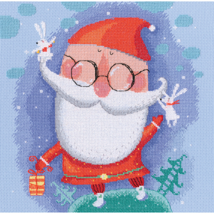 Cross-stitch kit "Cheerful Santa" M647