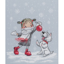 Cross-stitch kit "Dancing with snowflakes" M652