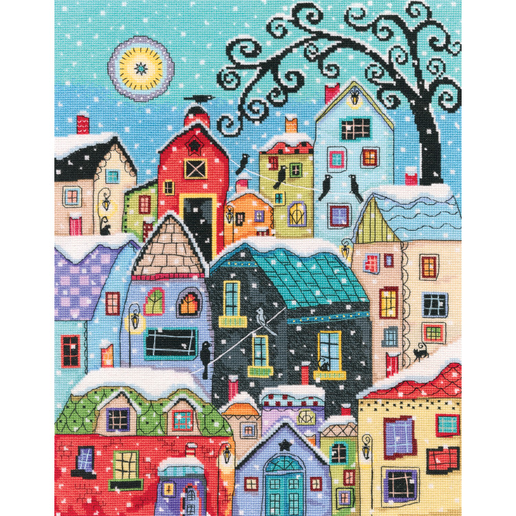 Cross-stitch kit "Snow falling" M654