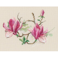 Kreuzstichset „Magnolienblüten“ M730
