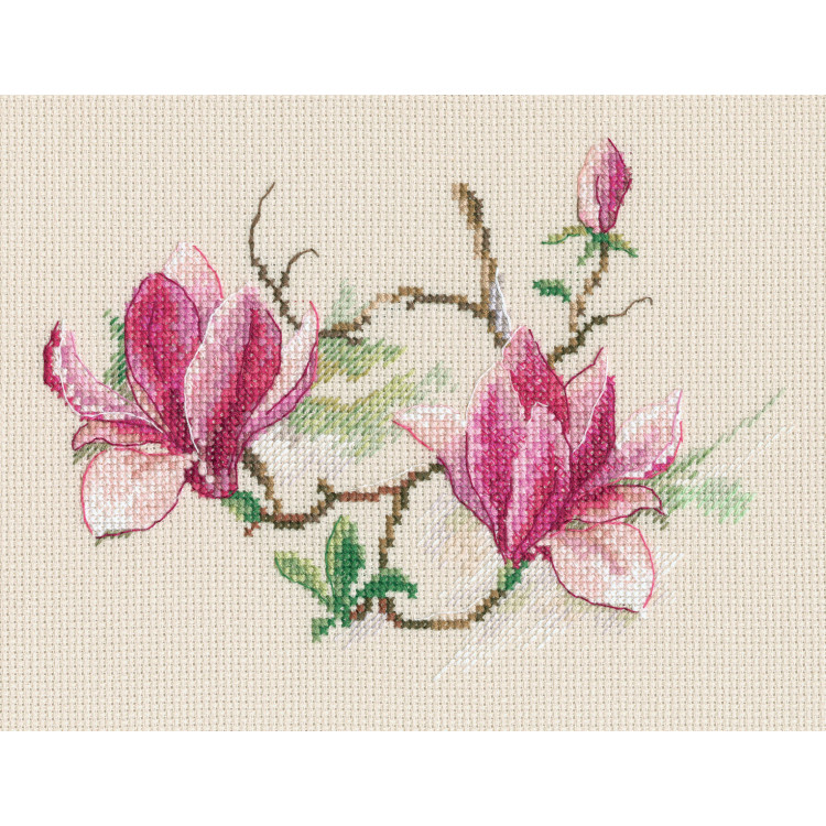 Cross-stitch kit "Magnolia flowers" M730