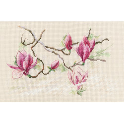 Kreuzstichset „Magnolienblüten“ M732
