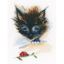 Cross-stitch kit "Ladybug and super-cat" M826