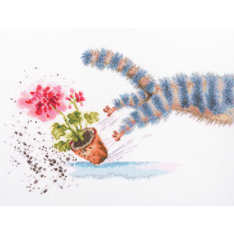 Kreuzstich-Set "Geranie auf der Fensterbank..." RTOM841