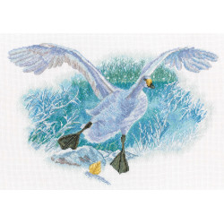 Cross-stitch kit "White goose on the white snow" M854