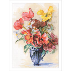 Cross-stitch kit "Tulips and daffodils" M886