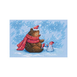 Cross-stitch kit "Time to warm your noses" M900