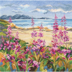 Cross-stitch kit "Flowers by a mountain lake" M976
