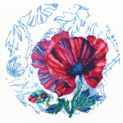 Cross-stitch kit with printed background "Scottish water colours" M70037