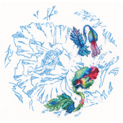Kreuzstichset mit bedrucktem Hintergrund „Schottische Wasserfarben“ M70038