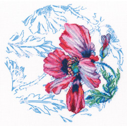 Набор для вышивания крестиком с принт-фоном "Шотландские акварельные краски" М70039