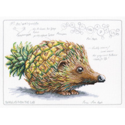 Cross-stitch kit with printed background "Porqu-Pine-Apple" M70042