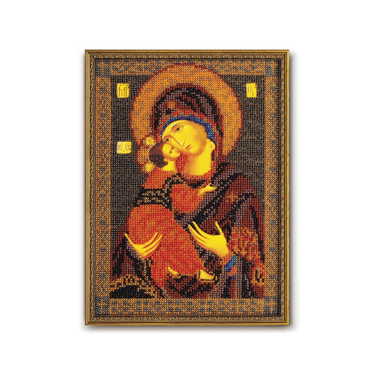 Icon beaded embroidery kit "Our Lady of Vladimir" RB-147