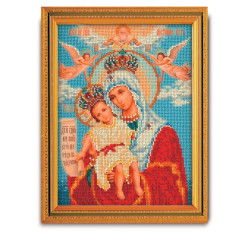 Siuvinėjimo ikona su karoliukais rinkinys „Gailestingoji Dievo Motina“ RB-168