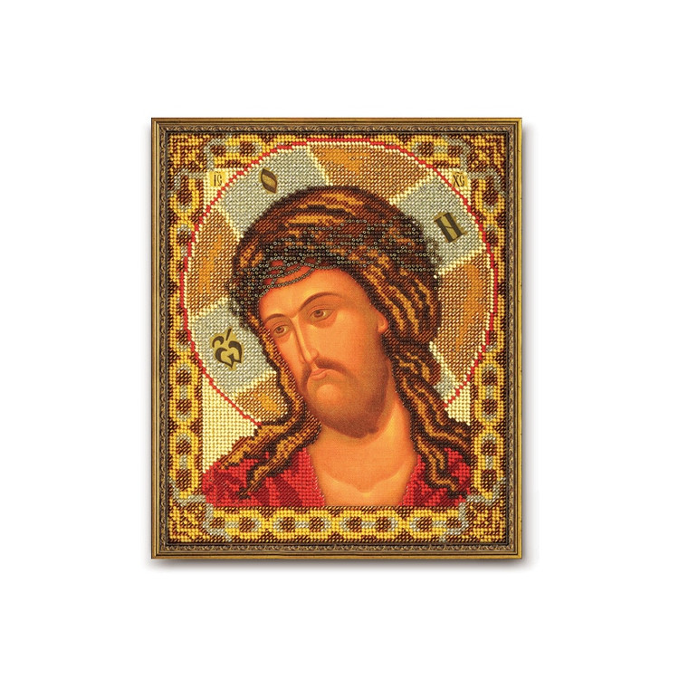 Symbol-Stickset mit Perlen „Christus in der Dornenkrone“ RB-177