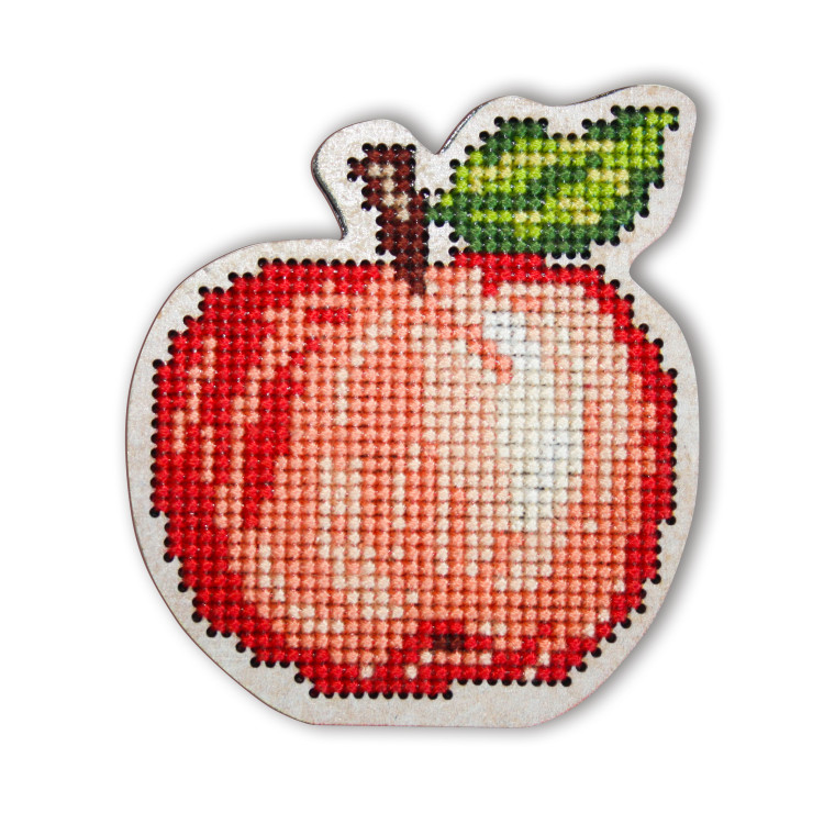 Cross-stitch kit with perforated wooden form EHW018