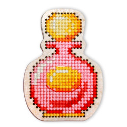 Cross-stitch kit with perforated wooden form EHW020