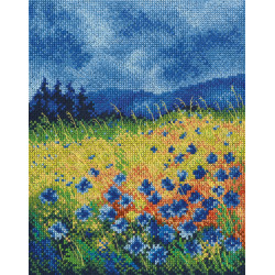 Cross-stitch kit "Skyblue cornflowers" M625