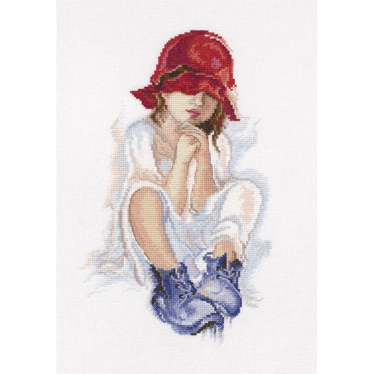 Cross-stitch kit "Girl Dreaming" M556