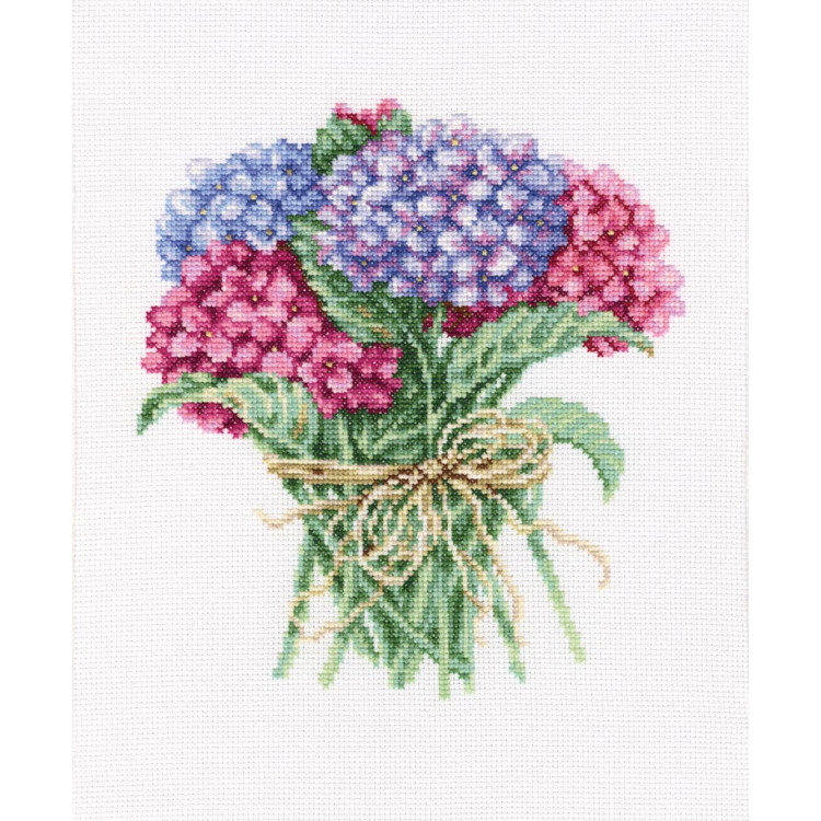 Cross-stitch kit "Hydrangea Bouquet" M564