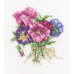 Cross-stitch kit "Violets Bouquet" M565