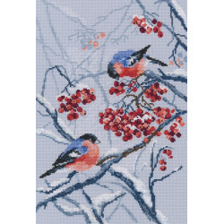 Cross-Stitch Kit "Bullfinches in Rowanberries" M578