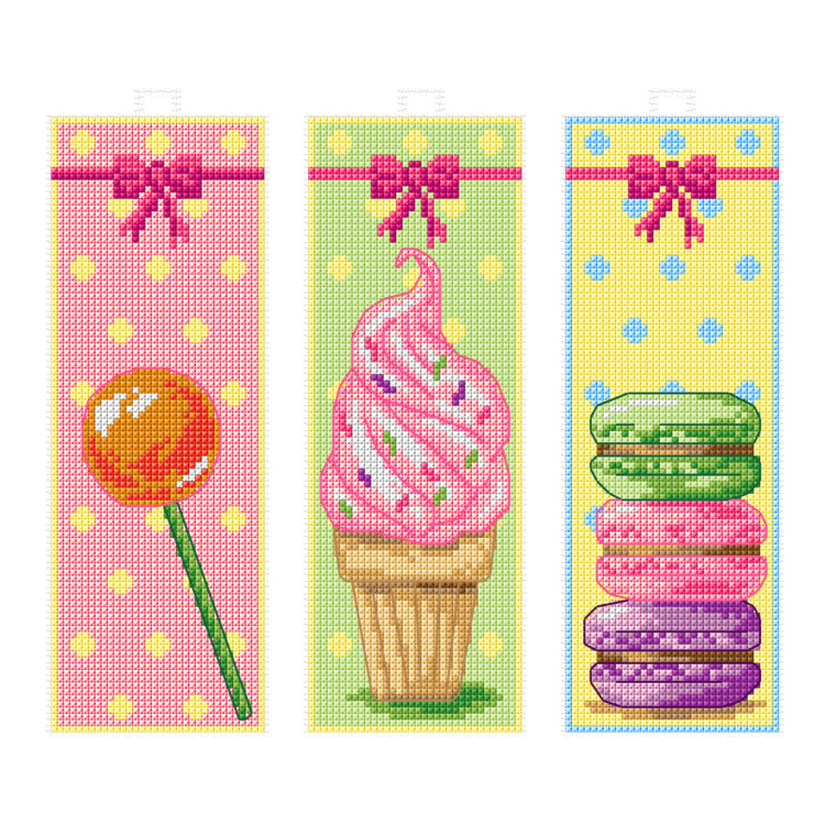 Counted cross stitch kit on the plastic canvas - Bookmarks