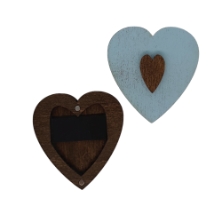 Nadeletui aus Holz. Blaues Herz KF056/100B